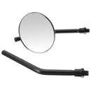 8mm Classic Retro Motorcycle Round Rear View Mirrors For Harley Thruxton Bonneville