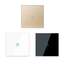 KTNNKG 1 Channel 433MHz 86 Wall Touch Remote Control Switch Wireless RF Transmitter Tempered Glass Panel