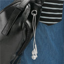 Outdoor USB Shoulder Bag PU Leather Chest Bag Camping Travel Sport Messenger Crossbody Pouch