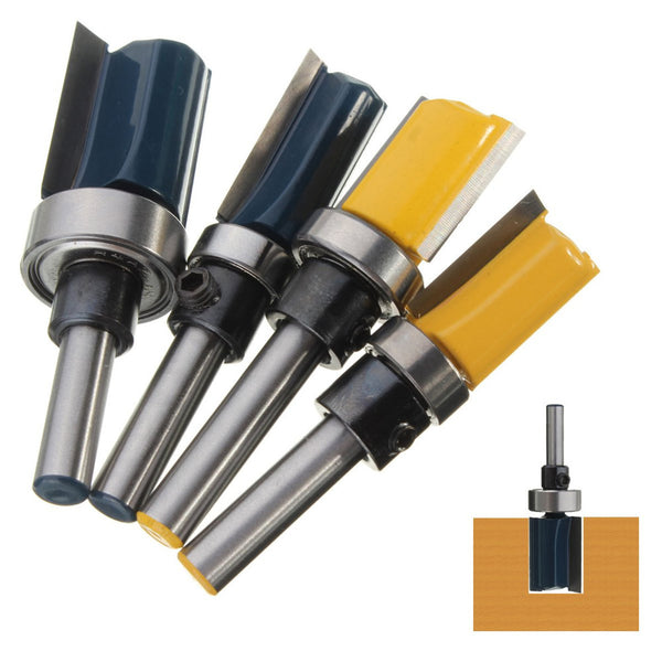 1/4 Inch Shank Cutter Router Bit Trimming Wood Working Milling Cutter Dual Blades
