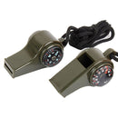 3 In 1 Whistle Compass Thermometer Camping Outdoor Emergency Survival Gear SOS