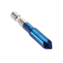 Drillpro 6pcs 6-19mm Countersink Drill Bit 5 Flutes Hex Shank Nano Blue Coated Chamfer Cutter Set