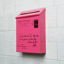 Retro Metal Lockable Post Mail Box Home Balcony Garden Letter Storage Mailbox Wall Mounted