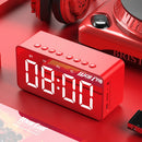 BT506 Wireless LED Display Mini Mirror Screen Double Alarm Clock Bluetooth Speaker for Mobile Phone Laptop