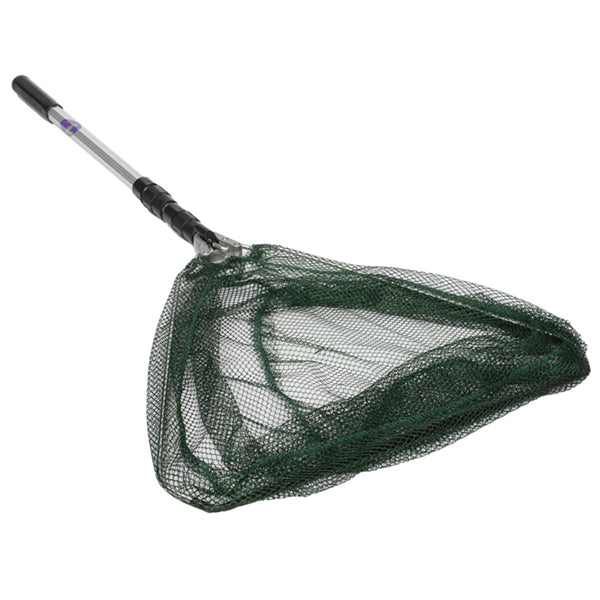 Portable Triangular Folding Fishing Landing Net 3 Section Extending Pole Handle