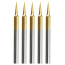 5pcs 0.1mm 15 Degree Titanium Coated Carbide Flat Bottom PCB Engraving Bit CNC Router Tool