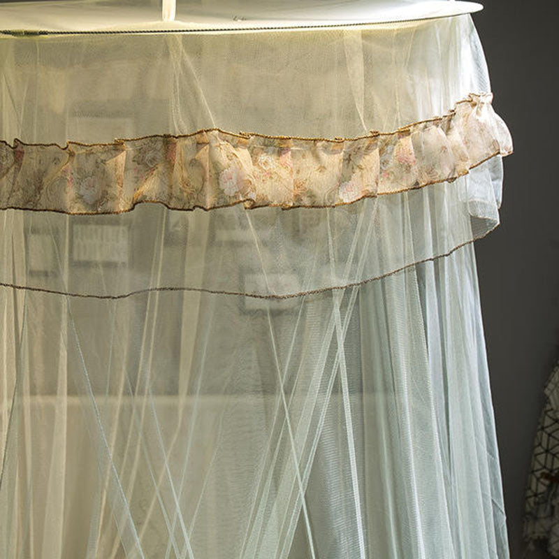 Princess Hanging Round Lace Canopy Bed Netting Comfy Student Dome Mosquito Net Insect Bed Canopy Net