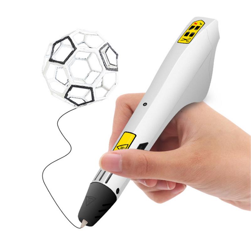 D9 3D Printing Pen with Filament for Kids Learning Gift w/ EU Plug/US Plug Power Adapter + Low Temperature
