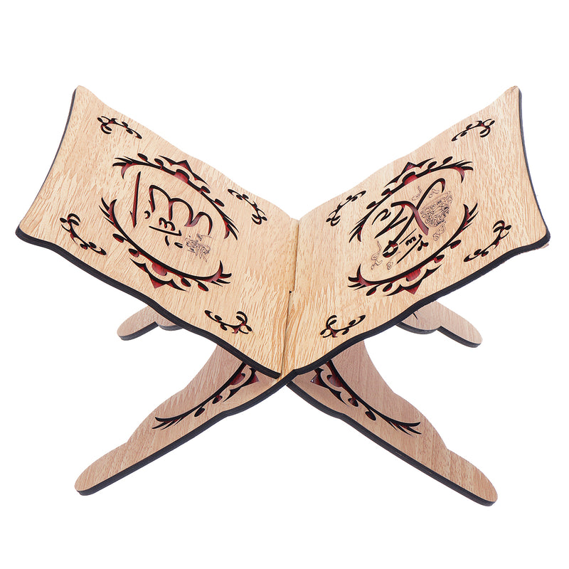 Wooden Bookshelf Eid Bible Stand Wood Carved Book Stand Home Decoration