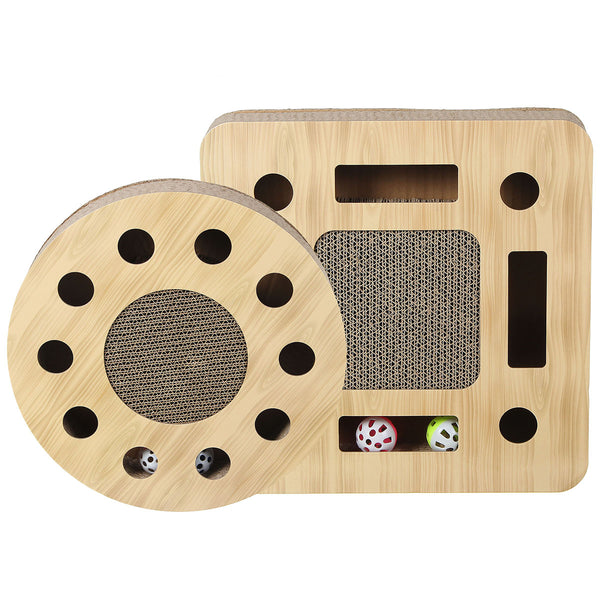 30*30*6cm/35*35*6cm Cat Scratching Board Wear Resistant Corrugated Material Pet Toys