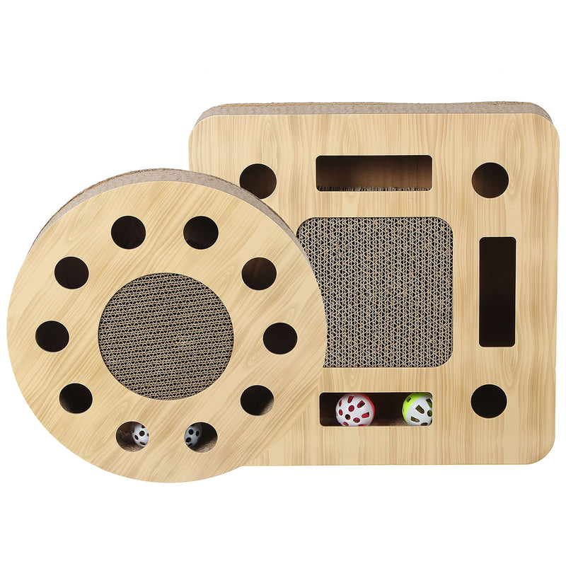 30*30*6cm/35*35*6cm Cat Scratching Board Wear Resistant Corrugated Material Pet Toys