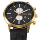 NORTH 6008 Fashion Men Quartz Watch Casual Leather Strap Bussiness Wristwatch