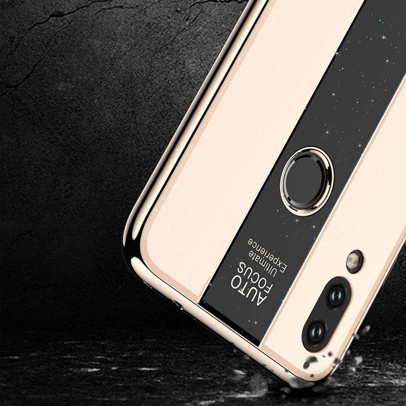 Bakeey Luxury Printed Tempered Glass Soft Silicone Protective Case For Xiaomi Redmi Note 7 / Redmi Note 7 Pro