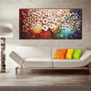 Hand-Painted Flower Tree Canvas Abstract Paintings Art Wall Poster Decor Unframed