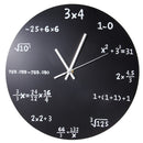 Mathematics Blackboard Clock Wall Clock Home/Office/Classroom Clock Black Powder