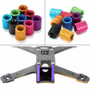 Suleve M3AS15 50Pcs M3 6mm Knurled Standoff Aluminum Alloy Anodized Spacer MultiColor