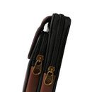 Outdoor Fashion Vertical PU Leather Large Capacity Phone Bag Men Waist Pack Portable Zip Coin Purse