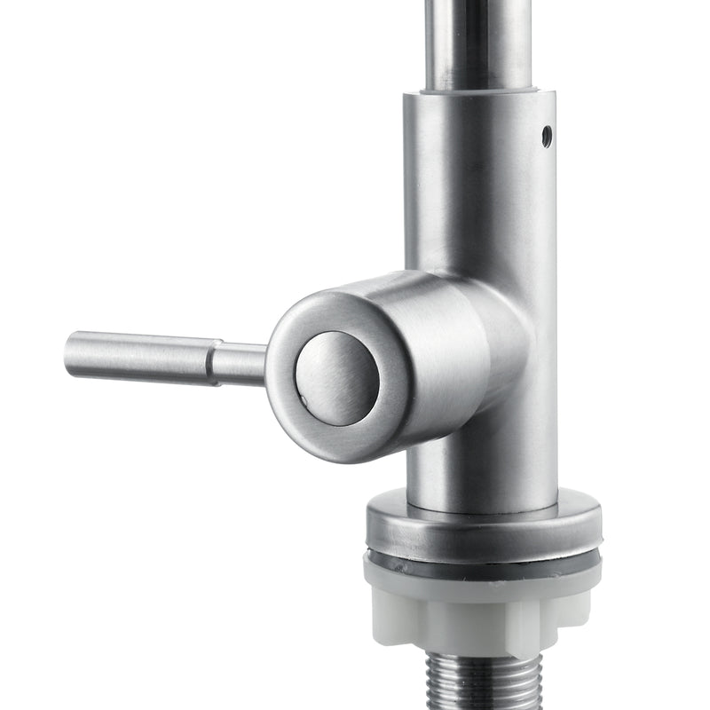 32x13.5cm Stainless Steel Kitchen Sink Faucet Single Lever Cold Water Tap Silver Faucet