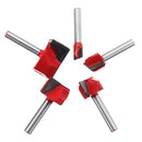 5pcs 6x10/16/22/25/32mm Shank Router Bit Kits Profiling Trimming Wood Joining Cutter