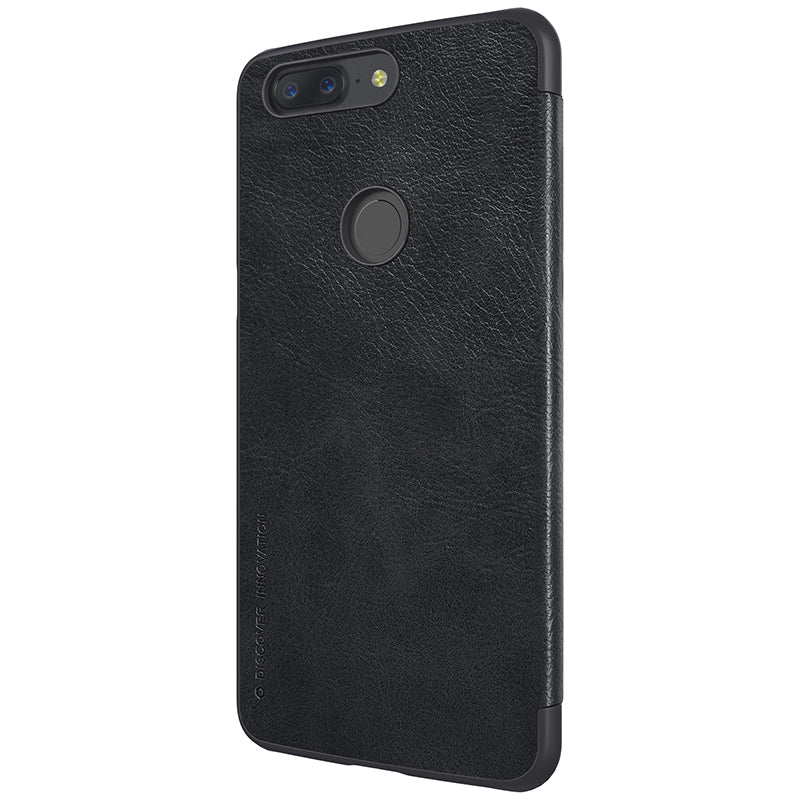 NILLKIN Ultra Thin Flip Slot Smart Sleep PC&PU Leather Case For OnePlus 5T