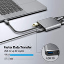 Bakeey USB-C Type-C DisplayPort Adapter Converter With Dual 4K HD Display Ports + 1 * USB 3.0 + 1 * 60W PD Charging Port For Smart Phone Tablet iPad Pro 2018 Laptop MacBook