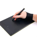Safety Glove Artist Glove For Any Graphics Tablet Black 2 Finger Anti-Fouling Right And Left Hand