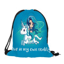 1 Pcs Storage Bundle Bag Waterproof 3D Cartoon Drawstring Clothing Bag Travel Camping Bag
