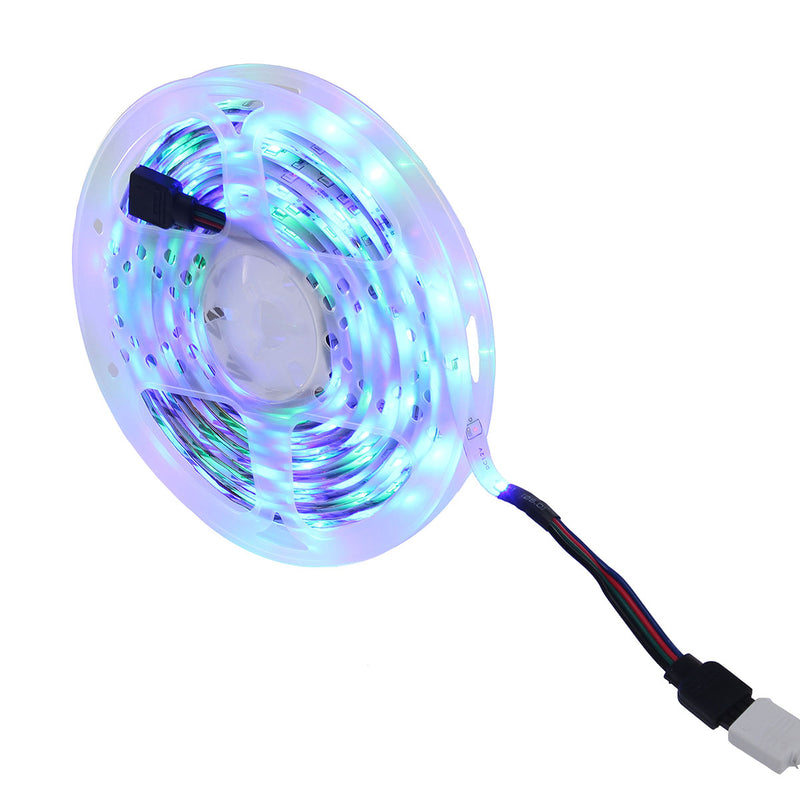 White Reel IP65 DC12V 24W 5M 2835 RGB 300 LED Strip Light + 44Keys IR Remote Control + Controller