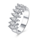 INALIS Platinum Plated Rhinestones Gift Wedding Jewelry Finger Rings