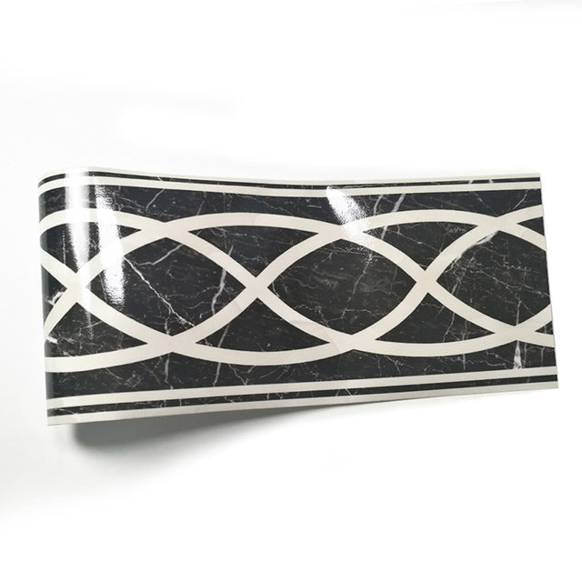Plate Marble Pattern DIY Tile Sticker High-end Floor Tile Decorative Line Stickers Tile Wall Sticker