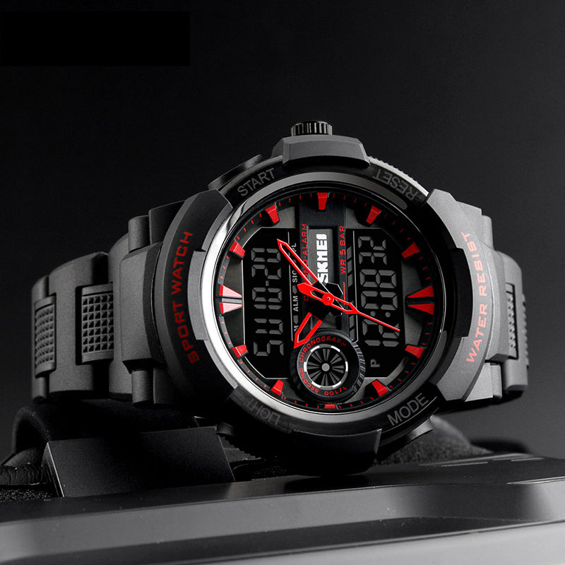 SKMEI 1320 Dual Display Digital Watch Men Chronograph Alarm Watch Fashion Waterproof Sport Watch