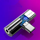 ROCK Type C 2 in 1 Charging Audio Headphone Jack Auxiliary Splitter Adapter For HUAWEI XIAOMI Macbook