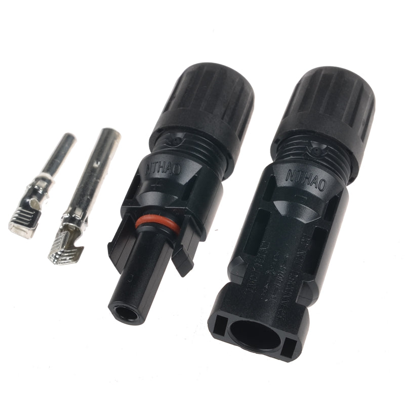 Excellway 5 Pairs PV Solar Panel Cable MC4 Connectors Male & Female Waterproof IP67 for Photovoltaic Solar System