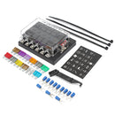 32V 12 Way Terminals Circuit Car Boat ATC ATO Breaker Fuse Box Block Holder