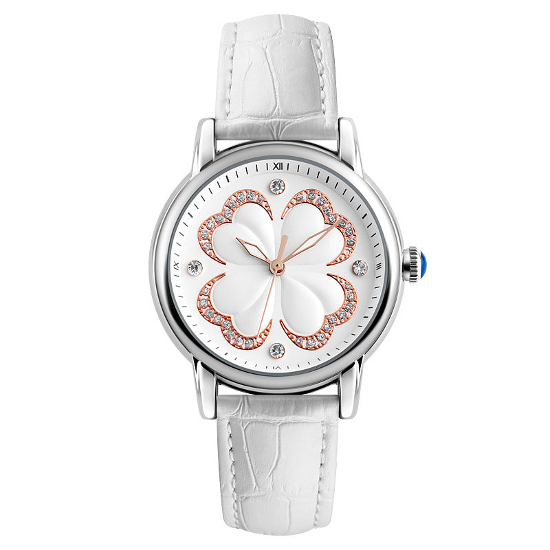SKMEI 9159 Women Leather Strap Casual Dress Quartz Watch