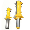 Drillpro 2pcs 1/2 Inch Shank Router Bit Set Mitered Door and Drawer Molding Bit