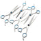 5Pcs/Set Dog Cat Pet Professional Grooming Hair Cutting Thinning Curved Scissors Shear