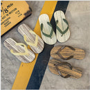 Summer Men Women Casual Stripes High Elastic Clip Feet Beach Cool Slippers Flip Flops