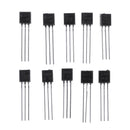 600Pcs 10Values 60 Each Transistors Kit BC337 BC327 2N2222 2N2907 2N3904 2N3906 S8050 S8550 A1015 C1815 Transistor