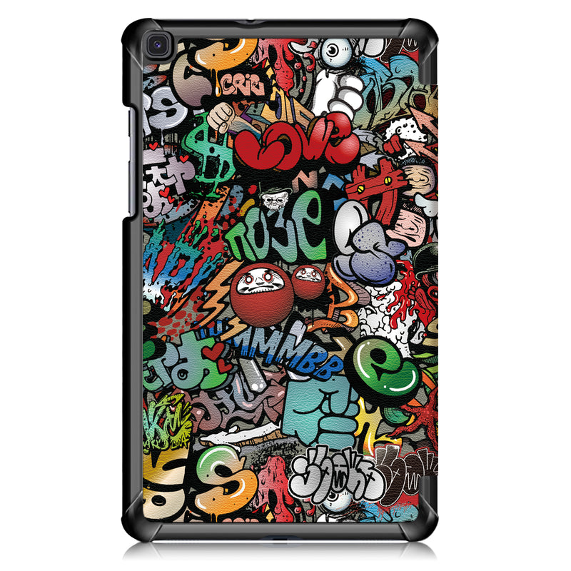 Printing Tri-Fold Tablet Case for Samsung Tab A 8.0 2019 - Doodle
