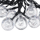 6m 30LED Waterproof Solar Powered Light String Retro Crystal Ball Bulb String Decor Lamp