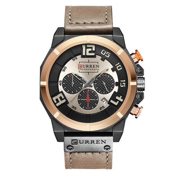 CURREN 8287 Chronograph Quartz Watch Display Date and Time Men Wrist Watch