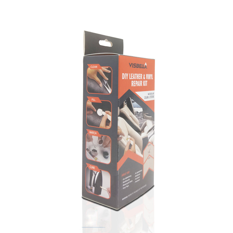 VISBELLA Leather Vinyl Repair Kit Glue Color Paste Car Repair Seat Clothing Boot Rrip fix Crack Cuts with 10Pcs Patch Sealers