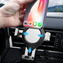 TOPK Metal Gravity Linkage Automatic Lock Air Vent Car Phone Holder For 4.5-6.5 Inch Smart Phone for iPhone for Samsung Xiaomi Redmi Note 8