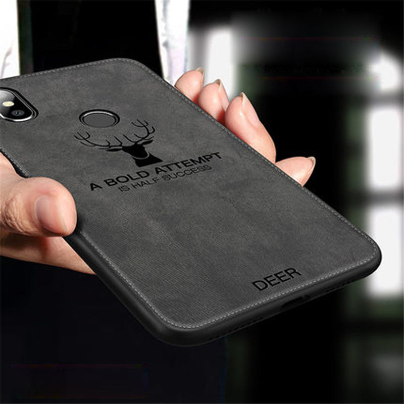 Bakeey Deer Pattern Shockproof Cloth Soft TPU Back Cover Protective Case for Xiaomi Mi 8 Mi8