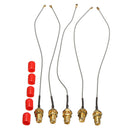 DANIU 5 Pcs 15cm 5.9 inch SMA to IPEX RF Female Adapter Cable with Red Cover Caps