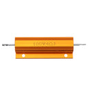 20pcs RX24 100W 4R 4RJ Metal Aluminum Case High Power Resistor Golden Metal Shell Case Heatsink Resistance Resistor