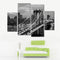 Miico Hand Painted Four Combination Decorative Paintings New York Bridge Wall Art For Home Decoration