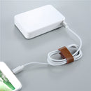 FLOVEME Genuine Leather Cable Holder Buckle Earphone Winder Management