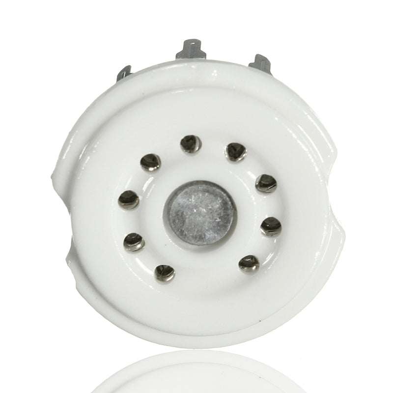 4pcs Gold 9pin Ceramic Vacuum Tube Socket Gilded Mount Valve Base Replacement Accessories For 12AX7 12AU7